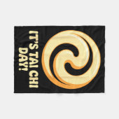 It’s Tai Chi Day Martial Arts Wellness Meditation  フリースブランケット (正面(横))