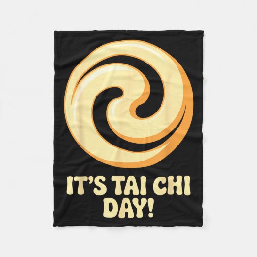 It’s Tai Chi Day Martial Arts Wellness Meditation  フリースブランケット (正面)
