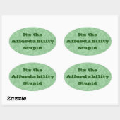 It’s the Affordability Stupid 楕円形シール (シート)
