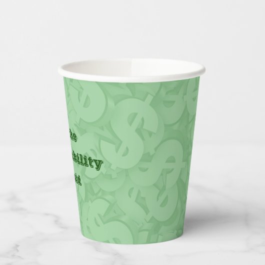 It’s the Affordability Stupid 紙コップ (左)