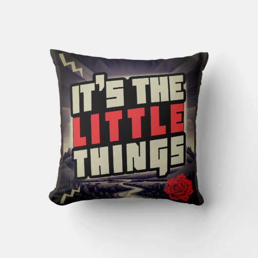 It’s the Little Things Inspirational Throw Pillow クッション (正面)