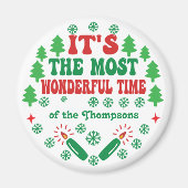 It’s the Most Wonderful Time Personalized Holiday マグネット (正面)