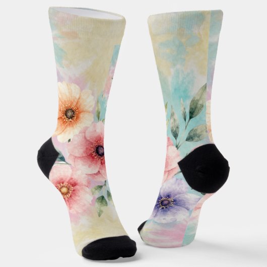 It’s Time To Bloom Tie Dye Florals ソックス (傾斜あり)