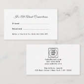 It’s Who You Know | Business Logo Referral Design 予約カード (正面/裏面)