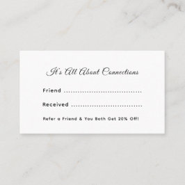 It’s Who You Know | Business Logo Referral Design 予約カード