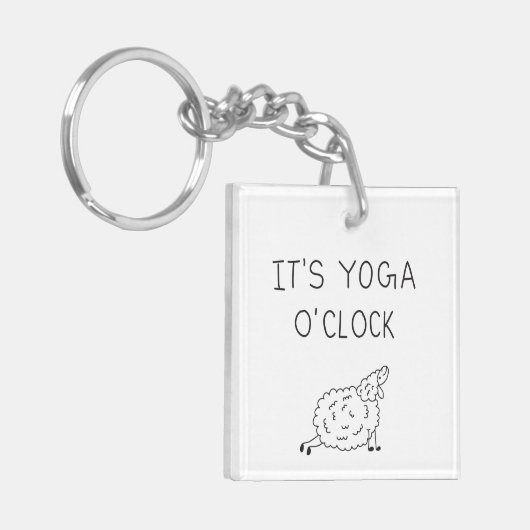 It’s Yoga O’Clock Sheep キーホルダー (正面左)