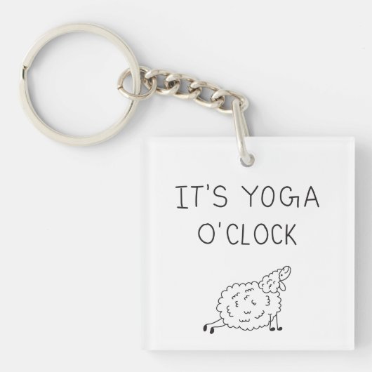 It’s Yoga O’Clock Sheep キーホルダー (正面)