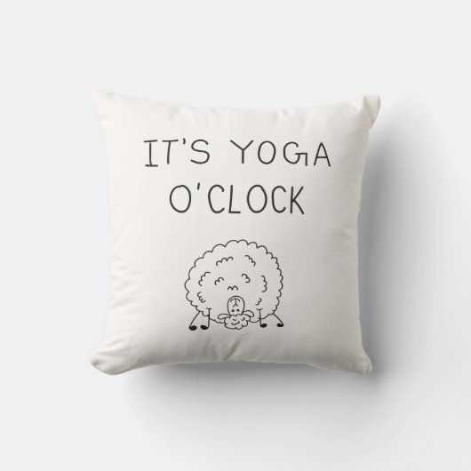 It’s Yoga O’Clock Sheep クッション (正面)