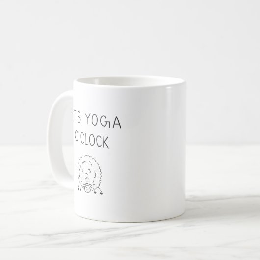 It’s Yoga O’Clock Sheep コーヒーマグカップ (正面左)