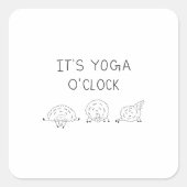It’s Yoga O’Clock Sheep スクエアシール (正面)