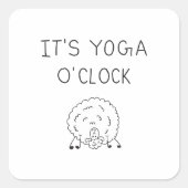 It’s Yoga O’Clock Sheep スクエアシール (正面)