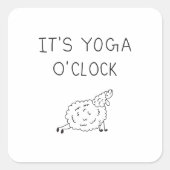 It’s Yoga O’Clock Sheep スクエアシール (正面)