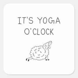 It’s Yoga O’Clock Sheep スクエアシール