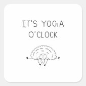 It’s Yoga O’Clock Sheep スクエアシール (正面)