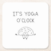 It’s Yoga O’Clock Sheep スクエアペーパーコースター (正面)