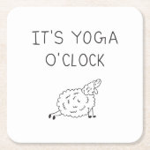 It’s Yoga O’Clock Sheep スクエアペーパーコースター (正面)