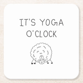It’s Yoga O’Clock Sheep スクエアペーパーコースター