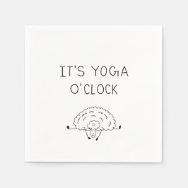 It’s Yoga O’Clock Sheep スタンダードカクテルナプキン