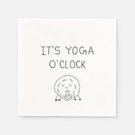 It’s Yoga O’Clock Sheep スタンダードカクテルナプキン