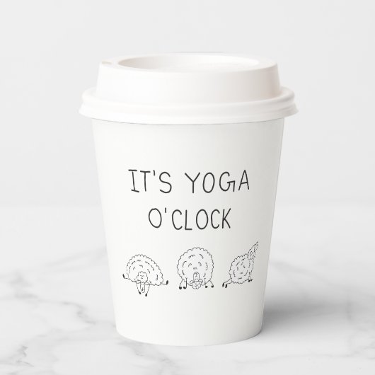 It’s Yoga O’Clock Sheep 紙コップ (裏面)
