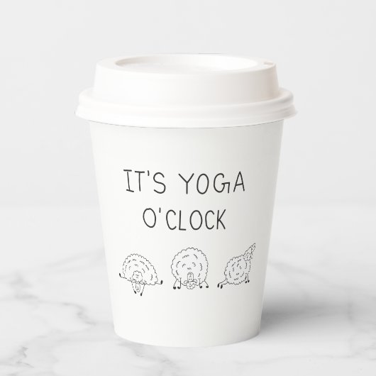It’s Yoga O’Clock Sheep 紙コップ (正面)