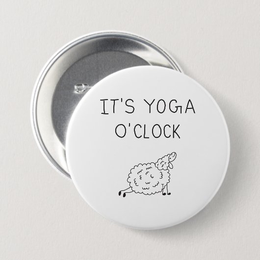 It’s Yoga O’Clock Sheep 缶バッジ (正面&裏面)