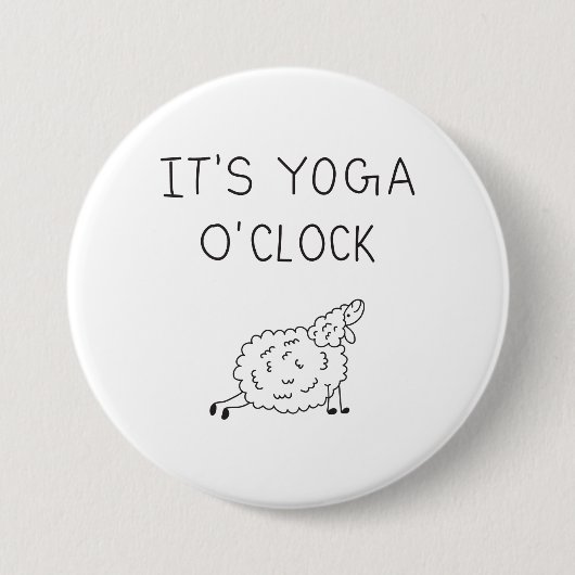 It’s Yoga O’Clock Sheep 缶バッジ (正面)