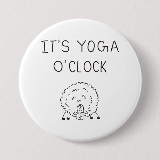 It’s Yoga O’Clock Sheep 缶バッジ (正面)