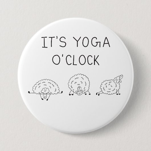 It’s Yoga O’Clock Sheep 缶バッジ (正面)