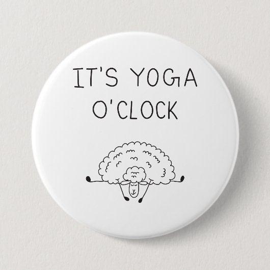 It’s Yoga O’Clock Sheep 缶バッジ (正面)