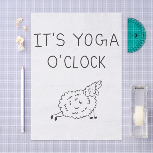 It’s Yoga O’Clock Sheep 薄葉紙 (クラフト)