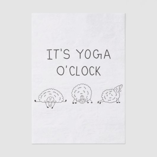 It’s Yoga O’Clock Sheep 薄葉紙 (正面)