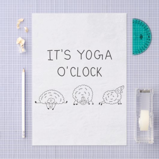 It’s Yoga O’Clock Sheep 薄葉紙 (クラフト)