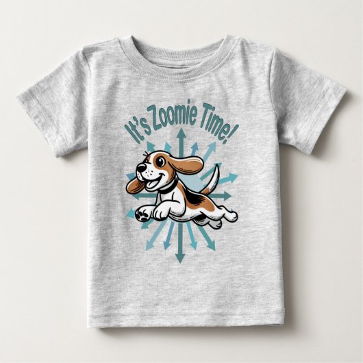 It’s Zoomie Time Beagle ベビーTシャツ (正面)