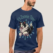 It’s Zoomie Time Border Collie Tシャツ (正面)
