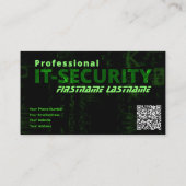 IT-Securityインターネットセキュリティサイバーセキュリティの専門家 名刺 (裏面)