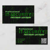 IT-Securityインターネットセキュリティサイバーセキュリティの専門家 名刺 (正面/裏面)
