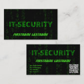 IT-Securityサイバー犯罪サイバーセキュリティ専門家 名刺 (正面/裏面)