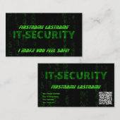 IT-Securityサイバー犯罪サイバーセキュリティ専門家 名刺 (正面/裏面)
