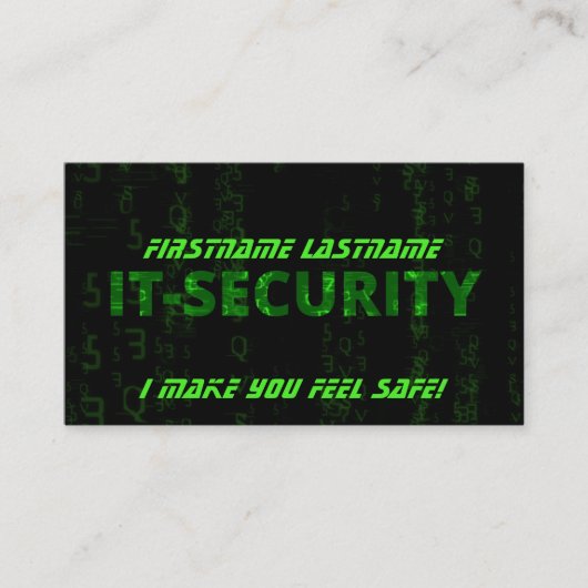 IT-Securityサイバー犯罪サイバーセキュリティ専門家 名刺 (正面)