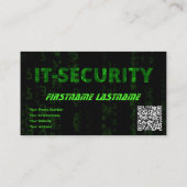 IT-Securityサイバー犯罪サイバーセキュリティ専門家 名刺 (裏面)