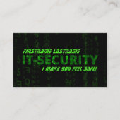 IT-Securityサイバー犯罪サイバーセキュリティ専門家 名刺 (正面)