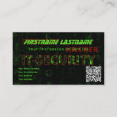 IT-Securityサイバー犯罪サイバーセキュリティ専門家 名刺 (裏面)