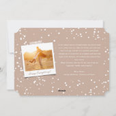 It Snowがミニマリストの写真を常に大切にする シーズンカード (裏面)