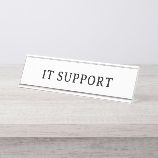 IT SUPPORT | Professional Modern デスクネームプレート (正面)