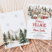 It Take a Village Baby Shower 招待状