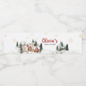 It Take a Village Winter Baby Shower ペットボトルラベル (シングルラベル)