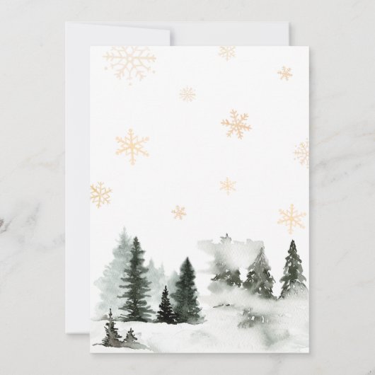 It Take a Village Winter Baby Shower 招待状 (裏面)