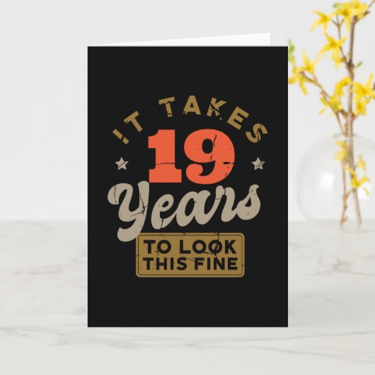 It takes 19 Years to look this fine Greeting Card カード (黄色い花)