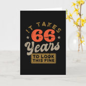 It takes 66 Years to look this fine Greeting Card カード (黄色い花)